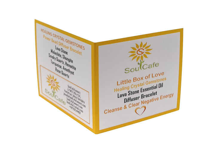 Cleanse and Clear Negative Energy Bracelet - Lava Stone Diffuser Gemstone Bracelet - Essential Oil Power Bead Bracelet - Gift Box & Tag