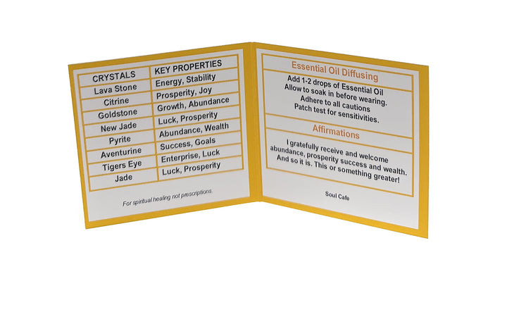 Abundance Bracelet - Lava Stone Diffuser Gemstone Bracelet  - Essential Oil Manifesting Bracelet - Gift Box & Tag