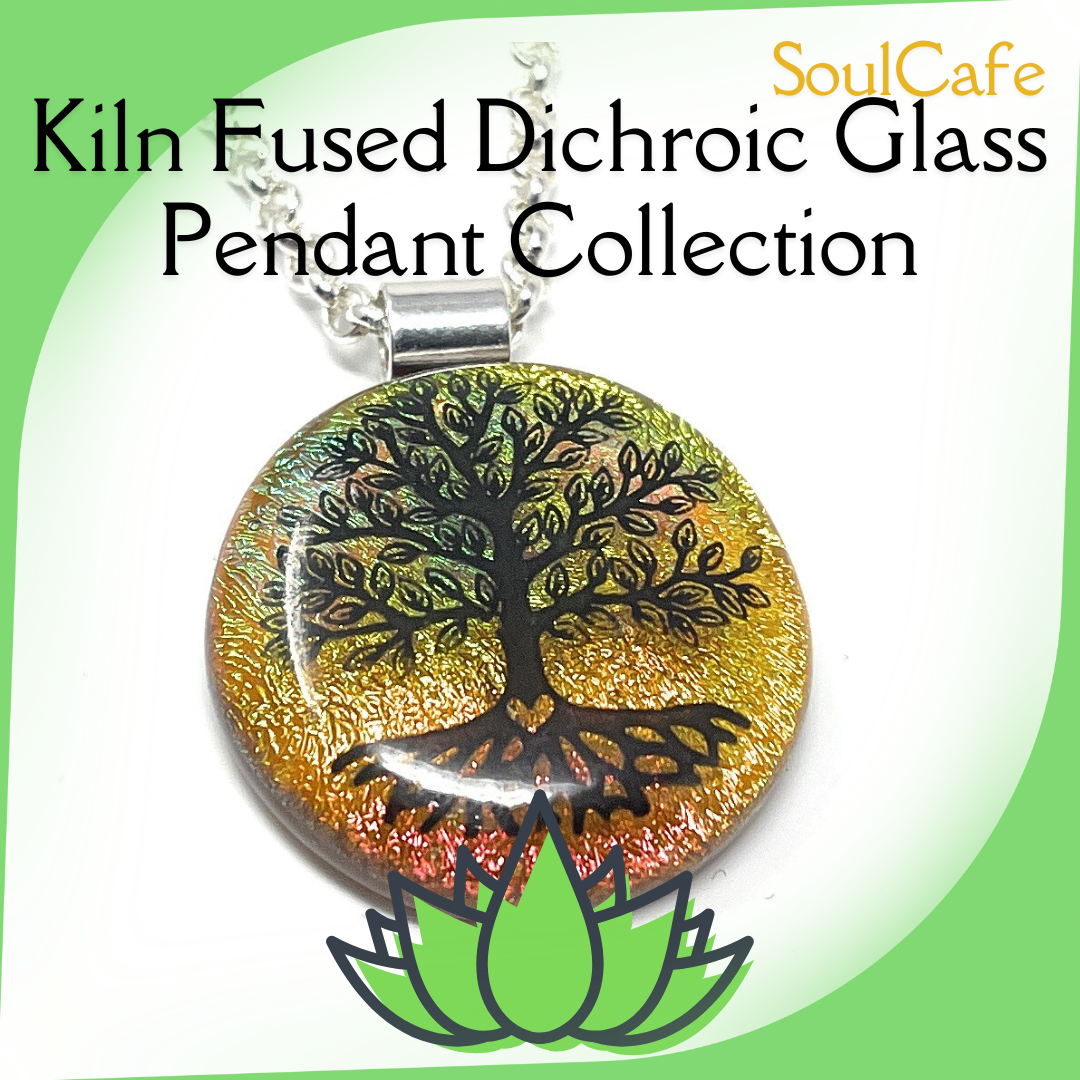 Dichroic Glass Kiln Fused Pendants