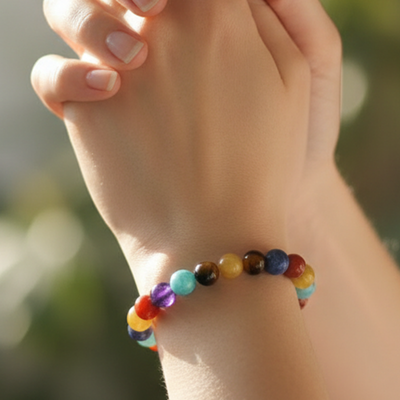 I Am Motivated - Affirmation Crystal Gemstone Bead Bracelet - Law of Attraction Crystals - SoulCafe Gift Box and Tag -  XS/S/M/L/XL