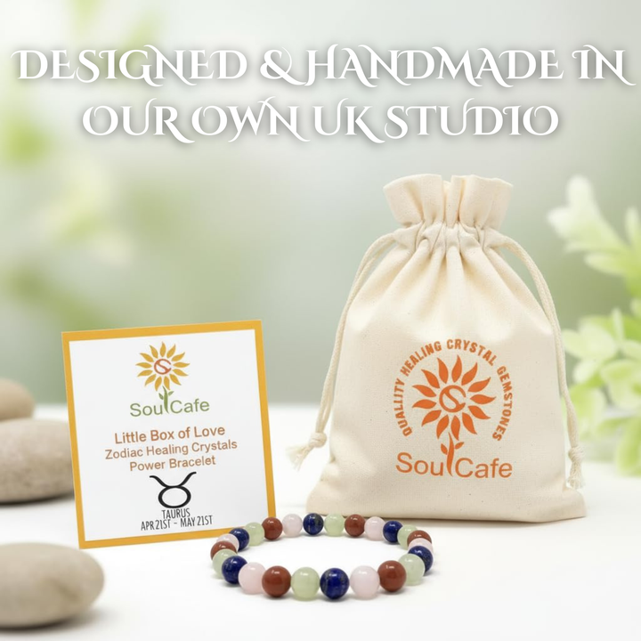 SoulCafe Taurus Crystal Bead Stretch Bracelet - Zodiac Birthstones