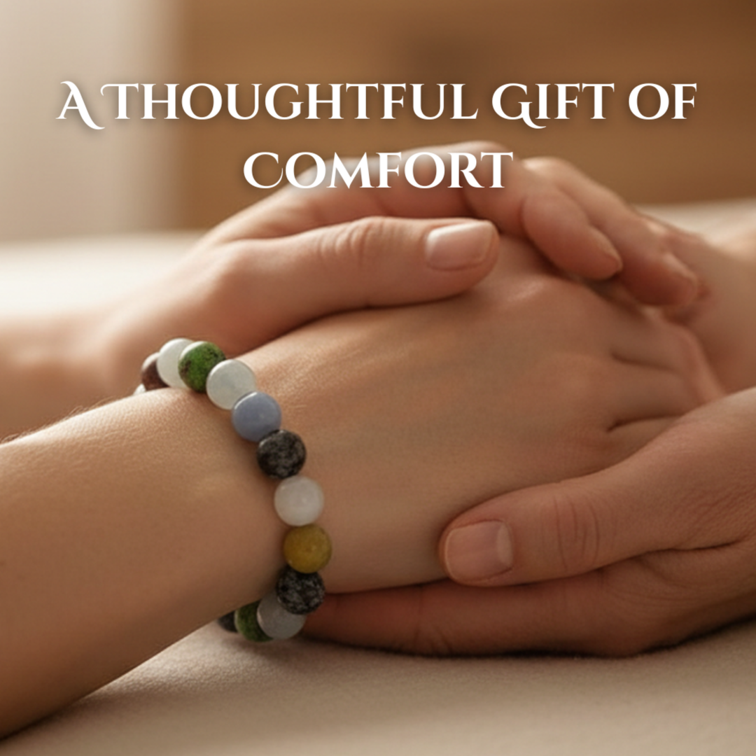 SoulCafe Grief Crystal Gemstone Bracelet  - Crystals for Loss and Bereavement - Remembrance Gift
