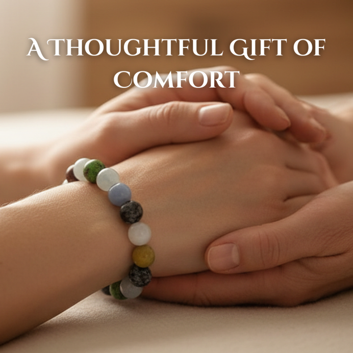 SoulCafe Grief Crystal Gemstone Bracelet  - Crystals for Loss and Bereavement - Remembrance Gift
