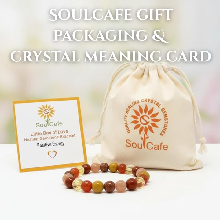 Soulcafe Women’s Positive Energy Crystal Bead Bracelet – Uplifting & Healing Gemstone Stretch Bracelet