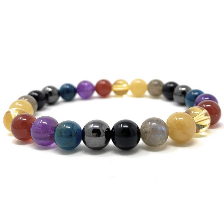 Addiction and Cravings Crystal Bead Bracelet - Gemstones Stretch Bracelet - Soul Cafe Gift Box & Tag