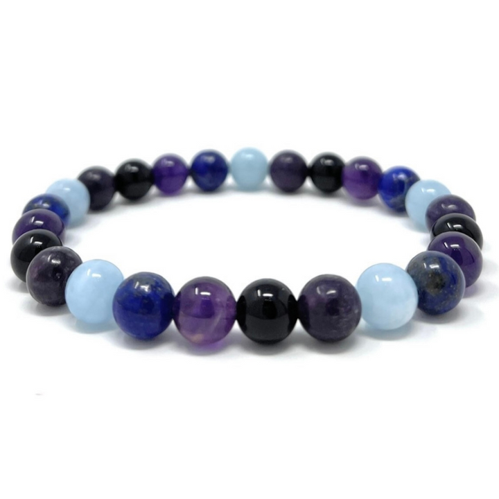 SoulCafe Men's Calm and Stress Holistic Support Crystal Gemstone Bead Bracelet