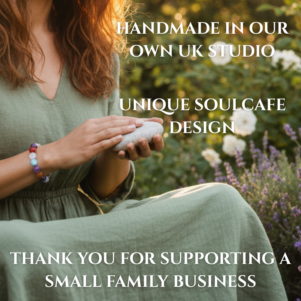 Immune System Crystal Gemstone Bead Bracelet - Soul Cafe Gift Box and Tag