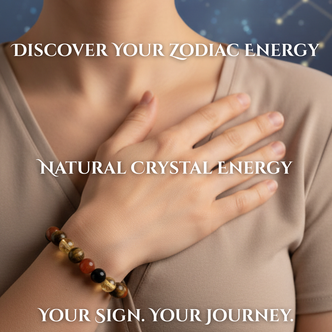 Leo Crystal Bracelet | Zodiac Healing Gemstone Bracelet | Gift Bag