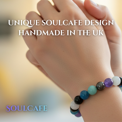 Willpower Crystal Gemstone Bead Bracelet to Holistically Support - Soul Cafe Gift Box and Tag