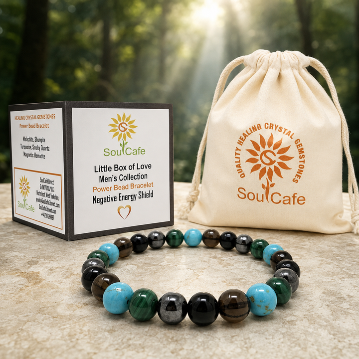 Men's Protection & Grounding Crystal Bracelet | Negative Energy Shield