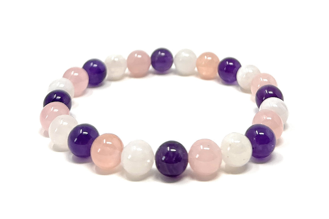 Gift for Mum - Stretch Bead Crystal Gemstone Bracelet - Soul Cafe Gift Box & Tag - Mothers Day Gift