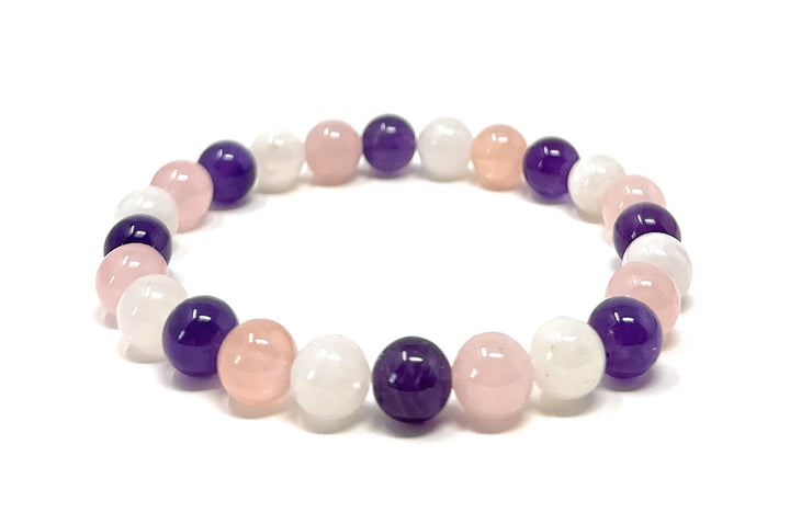 Gift for Mum - Stretch Bead Crystal Gemstone Bracelet - Soul Cafe Gift Box & Tag - Mothers Day Gift