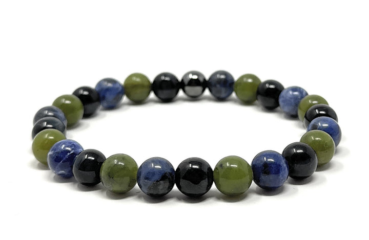 Gift for Husband - Stretch Bead Crystal Gemstone Bracelet - Soul Cafe Gift Box & Tag