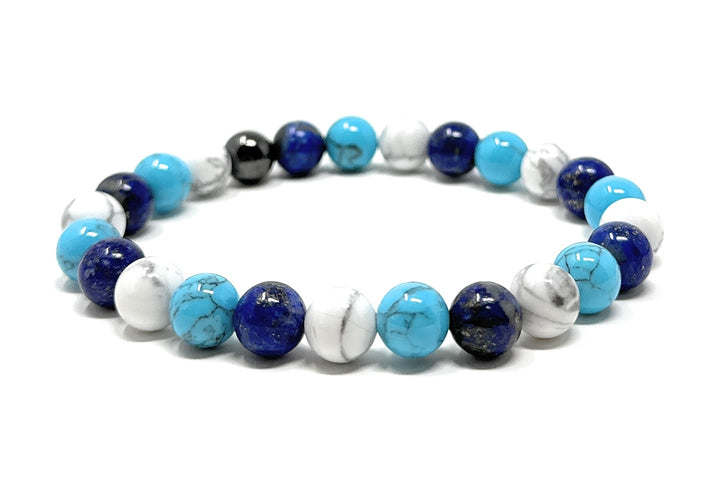 Gift for Grandson - Stretch Bead Crystal Gemstone Bracelet - Soul Cafe Gift Box & Tag