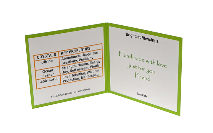 Gift for Friend - Bestie - Stretch Bead Crystal Gemstone Bracelet - Soul Cafe Gift Box & Tag