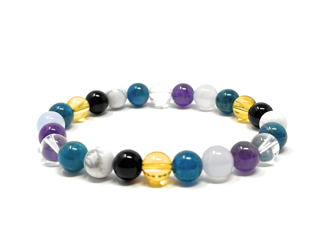 Arthritis and Pain Crystal Gemstone Stretch Bead Bracelet - Soul Cafe Gift Box & Tag, Holistic Crystal Healing