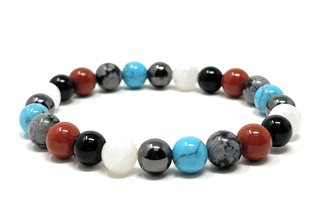 I Am Safe - Affirmation Crystal Gemstone Bead Bracelet - Law of Attraction Crystals - SoulCafe Gift Box and Tag -  S/M/L/XL