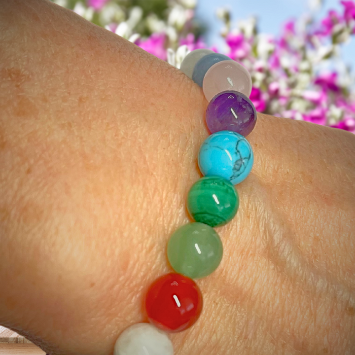 Fertility & Pregnancy Crystal Gemstone Stretch Bead Bracelet - Soul Cafe Gift Box and Tag