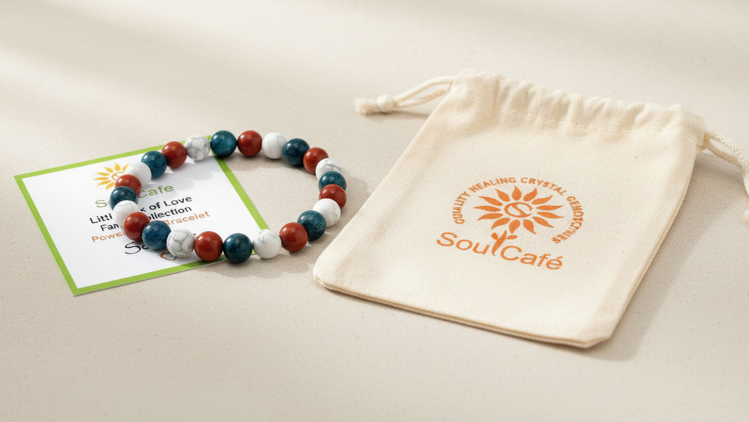 Soulcafe Soulmate Crystal Bead Bracelet – Love & Connection Gemstone Stretch Bracelet
