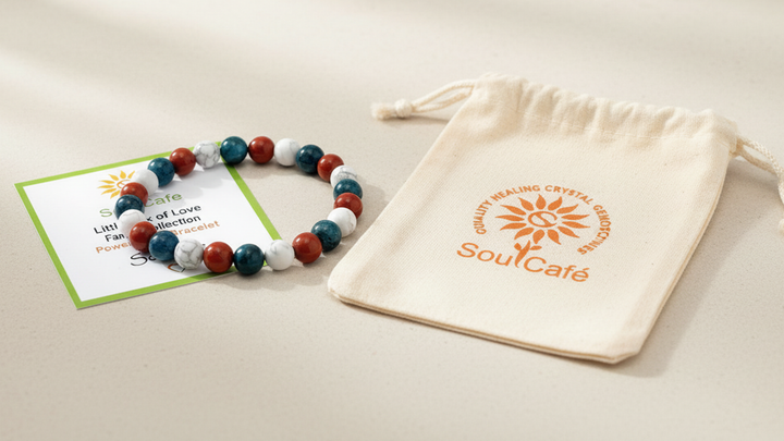 Soulcafe Soulmate Crystal Bead Bracelet – Love & Connection Gemstone Stretch Bracelet