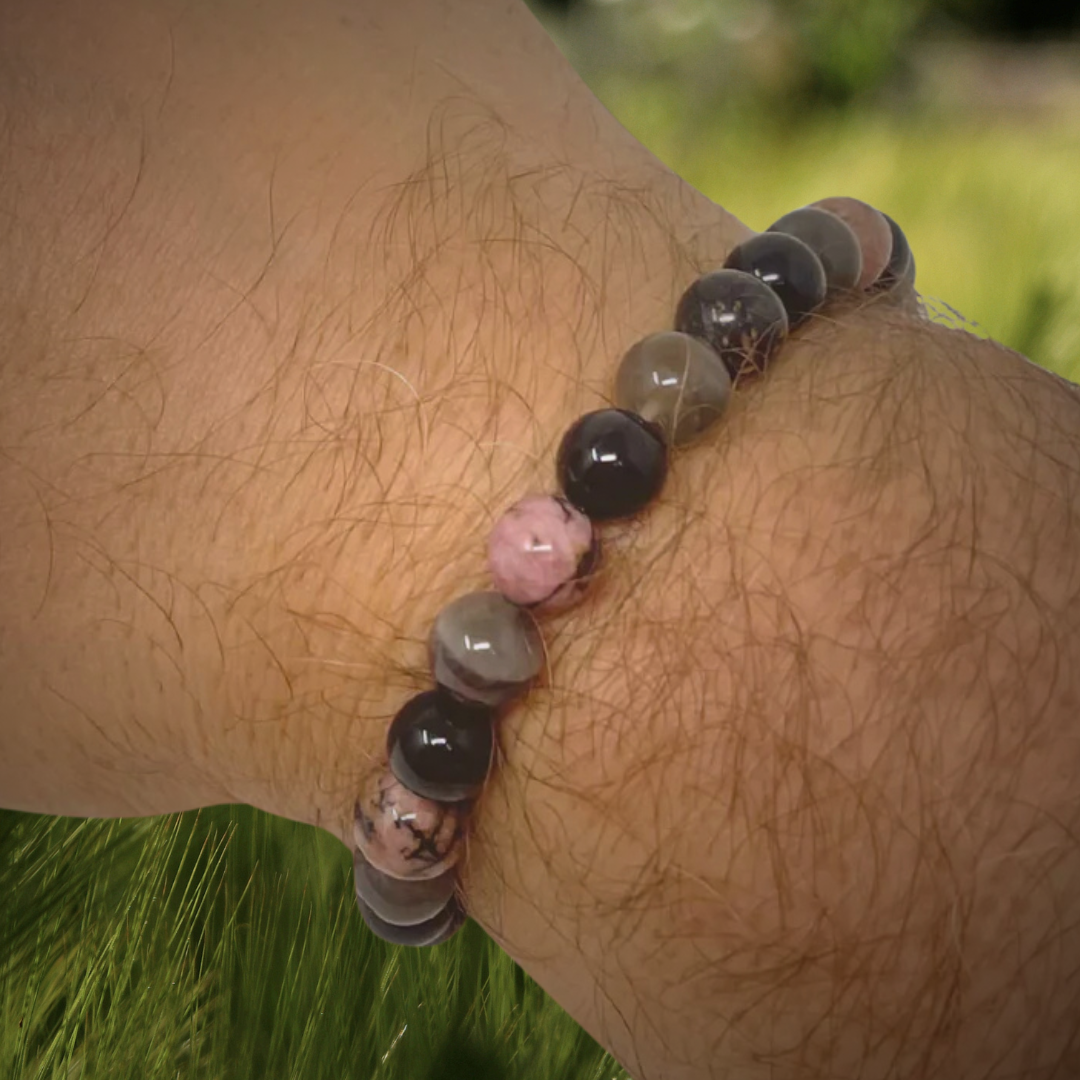 Gift for Dad - Stretch Bead Crystal Gemstone Bracelet - Soul Cafe Gift Box & Tag