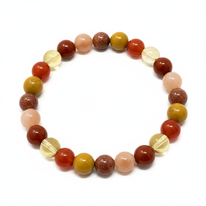 Soulcafe Women’s Positive Energy Crystal Bead Bracelet – Uplifting & Healing Gemstone Stretch Bracelet