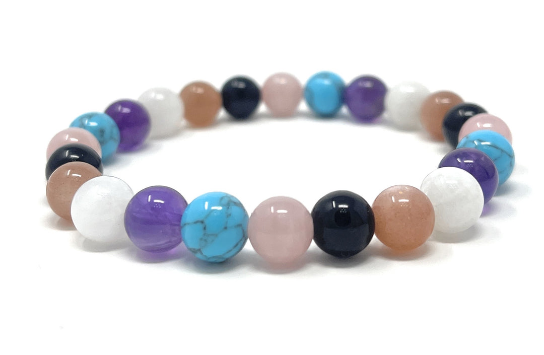 Believe In Yourself Power Bead Bracelet - Stretch Healing Gemstone Bracelet - Crystal Bead Bracelet - Soul Cafe Gift Box & Tag