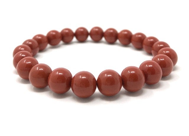Red Jasper Crystal Gemstone Stretch Bracelet - Soul Cafe Gift Box & Tag