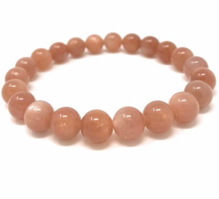 Sunstone Crystal Gemstone Stretch Bead Bracelet - Soul Cafe Gift Box & Tag