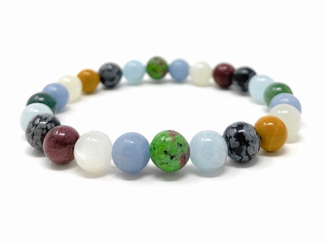 Grief Crystal Gemstone Bracelet  - Crystals for Loss and Bereavement - Soul Cafe Gift Box and Tag